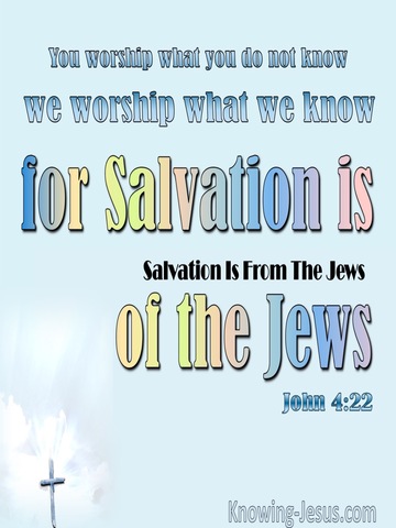 John 4:22 Salvation Is From The Jews (blue)